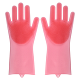 Dishwashing Cleaning Gloves Silicone Rubber Sponge Glove Household Scrubber Kitchen Clean Tools Dropshipping Kitchen