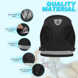 Breathable Cat Harness And Leash Escape Proof Pet Clothes Kitten Puppy Dogs Vest Adjustable Easy Control Reflective Cat Harness