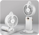 Personal Portable Mini Handheld Spray Fan Hanging Neck Spray Fans 90° Adjustable USB Rechargeable 5000mAh Small Desk Fan 5 Speed for Home Office Travel Go Out