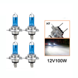 4PCS Car Headlights H7 100w Xenon Hid Super White Effect Look Headlight 6000k Lamps Light Bulbs 100W 12V Daytime Running Lamp