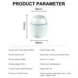 250ml Mini Car Air Humidifier Usb Portable Essential Oil Diffuserand Aroma Anion Mist Maker LED Smart Air Humidifier For Home