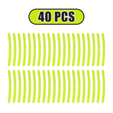 20/40 Pcs Car Wheel Hub Sticker High Reflective Stripe Tape for Motorcycle Car Night Driving Safety Luminous Universal Stickers