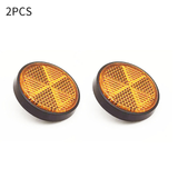 2X 2'' 2 Inch Universal Motorcycle ATV Scooter Dirt Bikes Motorcycle Bicycle Circular Reflector Safety Reflector