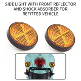 2X 2'' 2 Inch Universal Motorcycle ATV Scooter Dirt Bikes Motorcycle Bicycle Circular Reflector Safety Reflector