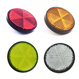 2X 2'' 2 Inch Universal Motorcycle ATV Scooter Dirt Bikes Motorcycle Bicycle Circular Reflector Safety Reflector