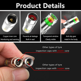  Tire Pressure Monitor Valve Stem Cap Tyre Sensor Indicator 3 Color Eye Alert 8PCS