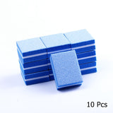 10pcs lot Double-sided Mini Nail File Blocks Colorful Sponge Nail Polish Sanding Buffer Strips Polishing Manicure Tools
