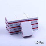 10pcs lot Double-sided Mini Nail File Blocks Colorful Sponge Nail Polish Sanding Buffer Strips Polishing Manicure Tools