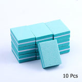 10pcs lot Double-sided Mini Nail File Blocks Colorful Sponge Nail Polish Sanding Buffer Strips Polishing Manicure Tools
