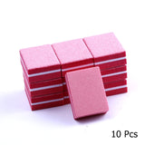 10pcs lot Double-sided Mini Nail File Blocks Colorful Sponge Nail Polish Sanding Buffer Strips Polishing Manicure Tools