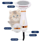 2-In-1 Pet Dog Dryer Quiet Dog Hair Dryers and Comb Brush Grooming Kitten Cat Hair Comb Puppy Fur Blower Low Noise Temprature