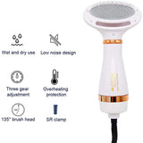 2-In-1 Pet Dog Dryer Quiet Dog Hair Dryers and Comb Brush Grooming Kitten Cat Hair Comb Puppy Fur Blower Low Noise Temprature