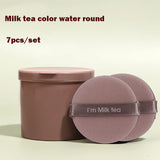 7PCS Strawberry Cosmetic Puff Set Double Side Women Soft Makeup Sponge Beauty Make Up Powder Tools