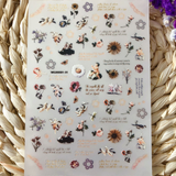 Angel Flower Pattern Nail Stickers Cupid Self-Adhesive Transfer Decals Slider 3D DIY Tips Nail Art Decorations Manicure Wrap
