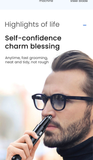 Electric Nose Hair Clipper Rechargeable Multi-kinetic Shaving Two-in-one Unisex Fully Automatic Washable Shaving Nose Trimmer