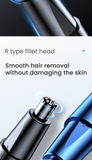 Electric Nose Hair Clipper Rechargeable Multi-kinetic Shaving Two-in-one Unisex Fully Automatic Washable Shaving Nose Trimmer