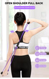 Slimming Yoga Rubber Resistance Band Workout Fitness Chest Expander Elastic Band for Home Sports Exercise Expander for Breast