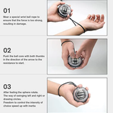 1PC Gyroscopic Powerball Autostart Gyro Power Wrist Ball With Counter Arm Hand Muscle Strength Trainer Fitness Equipment