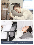 Neck Pillow Inflatable Travel Pillow Comfortably Supports The Head, Neck and Chin, Airplane Pillow with Soft Velour Cover, Hat, Portable Drawstring Bag