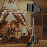 New 4 In 1 Wireless Bluetooth Selfie Stick Extendable Monopods With Foldable Tripod LED Fill Light For Xiaomi Huawei Samsung
