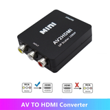AV2HDMI RCA AV/CVSB L/R Video to HDMI-compatible AV Scaler Adapter HD Video Converter Box 1080P Support NTSC PAL