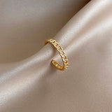 3pcs/set Bohemian White Enamel Round Metal Ring Sets Geometric Twist Open Adjustable Rings Sets for Women Girl Wedding Jewelry