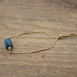 Faceted Natural Gems Gold Chains Adjustable Bracelets Lapis Amethysts Labradorite Apatite Crystal Single Bracelet Jewelry