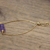 Faceted Natural Gems Gold Chains Adjustable Bracelets Lapis Amethysts Labradorite Apatite Crystal Single Bracelet Jewelry