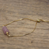 Faceted Natural Gems Gold Chains Adjustable Bracelets Lapis Amethysts Labradorite Apatite Crystal Single Bracelet Jewelry