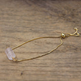 Faceted Natural Gems Gold Chains Adjustable Bracelets Lapis Amethysts Labradorite Apatite Crystal Single Bracelet Jewelry