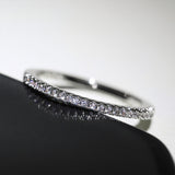 Minimalist Thin Rings for Women Wedding Brilliant Cubic Zircon High Quality Versatile Female Finger Ring Jewelry