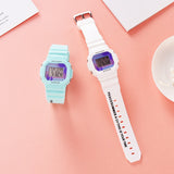 Multifunction Electronic Sport Woman Watch Waterproof Silicone Student Wristwatches Big Dial Clock 
