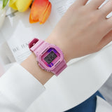 Multifunction Electronic Sport Woman Watch Waterproof Silicone Student Wristwatches Big Dial Clock 