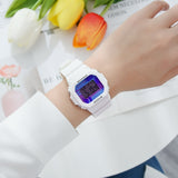Multifunction Electronic Sport Woman Watch Waterproof Silicone Student Wristwatches Big Dial Clock 