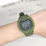 Fashion Men Digital Wristwatches Sport Army Green Mens Watches Luxury Led Electronic Clock Waterproof Square Dial