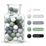 50pc/lot Silicone Loose Baby Bead 12mm DIY Chewable Colorful Teething Pacifier Chain Bracelet BPA Free Silicone Beads