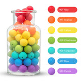 50pc/lot Silicone Loose Baby Bead 12mm DIY Chewable Colorful Teething Pacifier Chain Bracelet BPA Free Silicone Beads