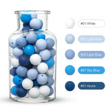 50pc/lot Silicone Loose Baby Bead 12mm DIY Chewable Colorful Teething Pacifier Chain Bracelet BPA Free Silicone Beads