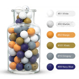 50pc/lot Silicone Loose Baby Bead 12mm DIY Chewable Colorful Teething Pacifier Chain Bracelet BPA Free Silicone Beads