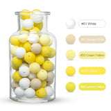 50pc/lot Silicone Loose Baby Bead 12mm DIY Chewable Colorful Teething Pacifier Chain Bracelet BPA Free Silicone Beads
