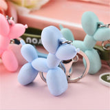 New Fashion Stereo Cute Balloon Dog Keychain Key ring Creative Cartoon Mobile Phone Bag Car Pendant Fun Keychain