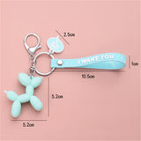 New Fashion Stereo Cute Balloon Dog Keychain Key ring Creative Cartoon Mobile Phone Bag Car Pendant Fun Keychain