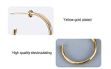 Simple Metal Hoop Earrings for Women Party Gifts Trendy Gold Plated Big Double C Shape Earrings Fashion Accessories