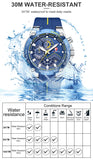New Watches Mens Luxury Brand Big Dial Watch Men Waterproof Quartz Wristwatch Sports Chronograph Clock