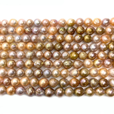 Natural Freshwater Pearl Bead Charm Pink Baroque Near Round Recycled Beads DIY Necklace Bracelet Jewelry Making Accessories