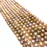 Natural Freshwater Pearl Bead Charm Pink Baroque Near Round Recycled Beads DIY Necklace Bracelet Jewelry Making Accessories