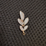 10pcs KC Gold Plated Leaves Pendant Enamel Leaf Charms Metal Alloy Accessories For DIY Jewelry Making