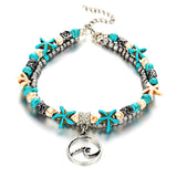 Bohemia Anklets For Women Shell Starfish Turtle Tree of Life Elephant Sandals Shoes Barefoot Beach Ankle Bracelet Foot Jewelry