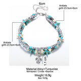 Bohemia Anklets For Women Shell Starfish Turtle Tree of Life Elephant Sandals Shoes Barefoot Beach Ankle Bracelet Foot Jewelry
