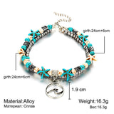 Bohemia Anklets For Women Shell Starfish Turtle Tree of Life Elephant Sandals Shoes Barefoot Beach Ankle Bracelet Foot Jewelry